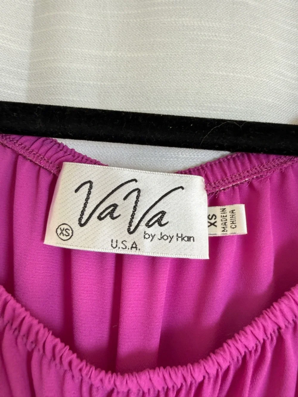 Vava by Joy Han Embroidered Off Shoulder Blouse Pink Boho Peasant Top | Size XS - Picture 9 of 10